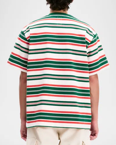Vowels Short Sleeve Stripe Tee In Multi