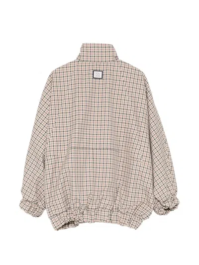 Douuod Checked Jacket In Metallic