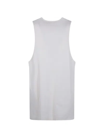 Essentials White Rib Tank Top In White