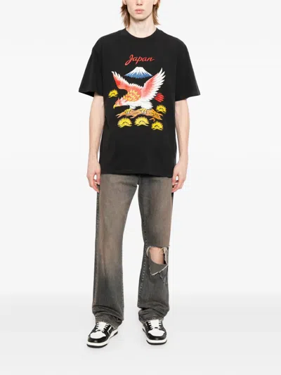Melt Eagle-print T-shirt In Black