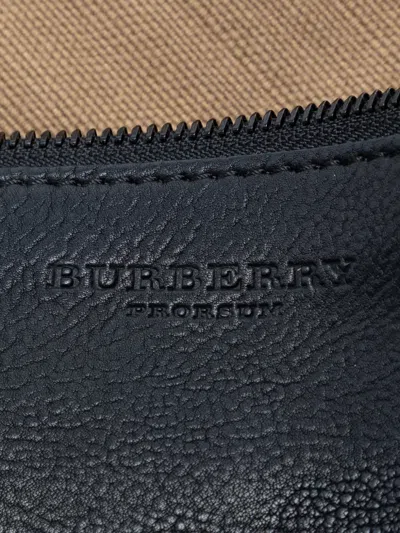 Pre-owned Burberry 2000-2017 Mega Check Canvas Drawstring Backpack In Brown