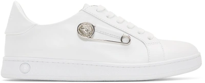 Versus White Safety Pin Sneakers