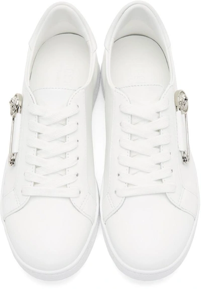 Shop Versus White Safety Pin Sneakers