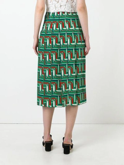 Shop Gucci Bridal Strap Print Skirt