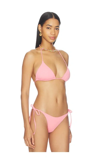 Skims Signature Swim Triangle Top In Pink