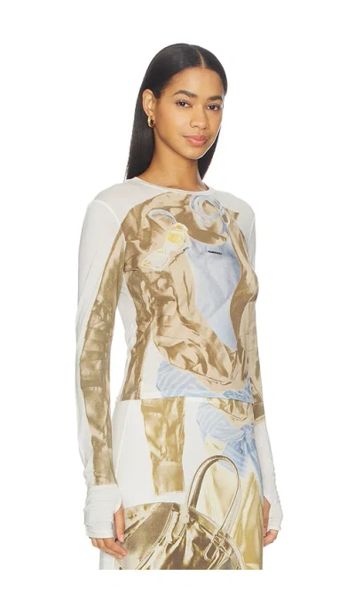 Marrknull Printed Top In White