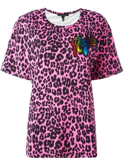 Marc Jacobs Printed Patchwork T-shirt In Fuchsia