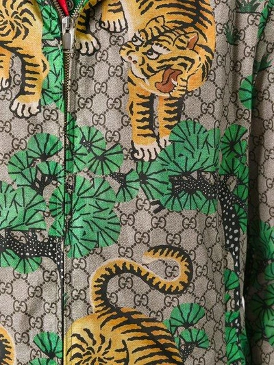 Gucci Tiger Nylon Gg Jacket In Multi ModeSens
