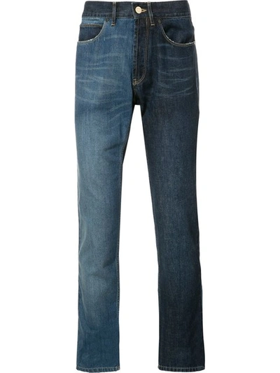Lanvin Two-tone Contrast Skinny Jeans - Blue