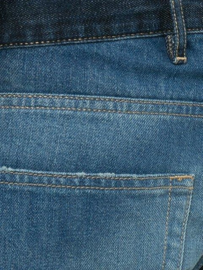 Shop Lanvin Two-tone Contrast Skinny Jeans - Blue