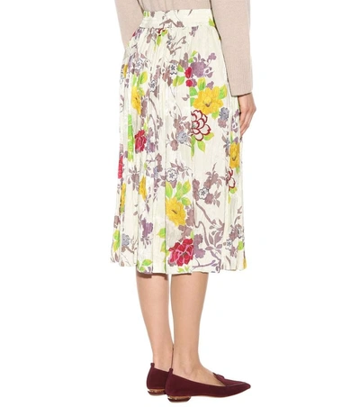 Shop Etro Printed Silk-blend Skirt