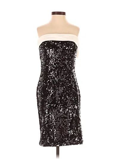 Alice And Olivia Sibella Strapless Bow-detailed Sequined Tulle Mini Dress In Black
