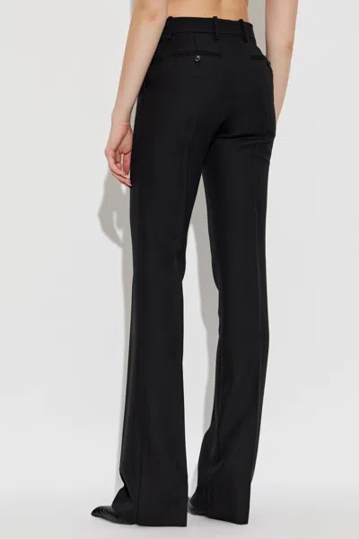 Tom Ford Herringbone Patterned Trousers In Black