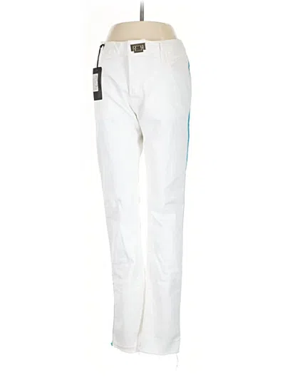 Maurizio Massimino Zebra Belt Jeans In White