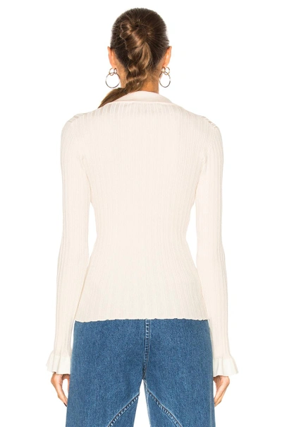 Shop Esteban Cortazar Rib Knit Sweater In White