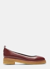 LANVIN Women’s Rubber Crepe Ballerina Pumps in Burgundy