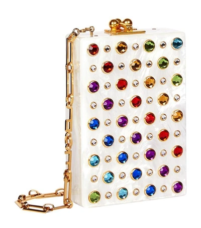 Shop Edie Parker Rainbow Embellished Carol Clutch