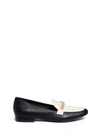 TORY BURCH 'GEMINI LINK' CHAIN COLOURBLOCK LEATHER LOAFERS