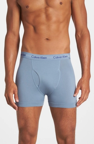 Shop Calvin Klein 3-pack Trunks In Grey