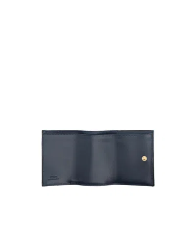 Fendi Monogram Jacquard Folded Wallet In Blue