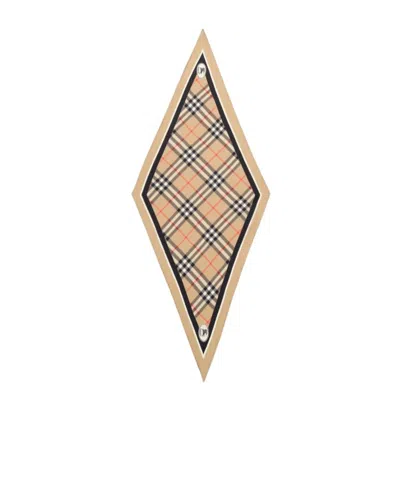 Burberry Rectangular Check Pattern Mens Scarf Accessory In Neutral