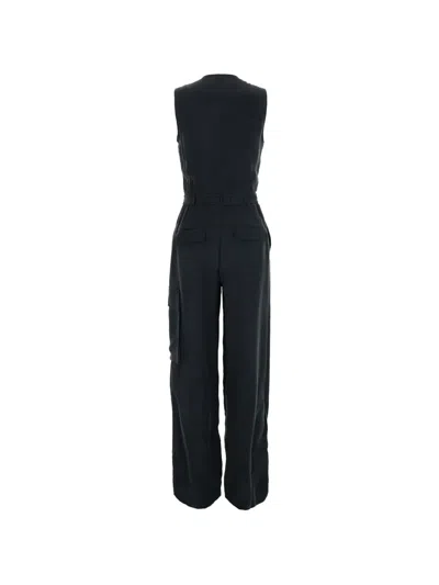 Rame Cargo-pocket Jumpsuit In Black