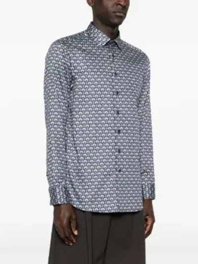 Etro Patterned Shirt In Gray