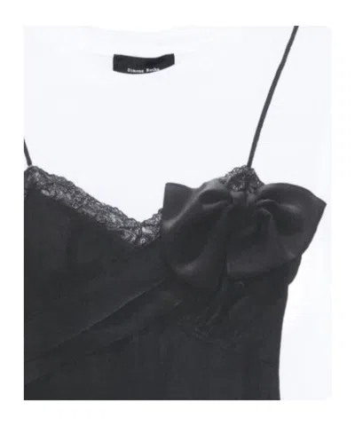 Simone Rocha Top-print T-shirt In Black