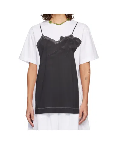 Simone Rocha Top-print T-shirt In Black
