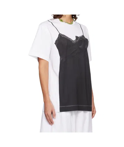 Simone Rocha Top-print T-shirt In Black
