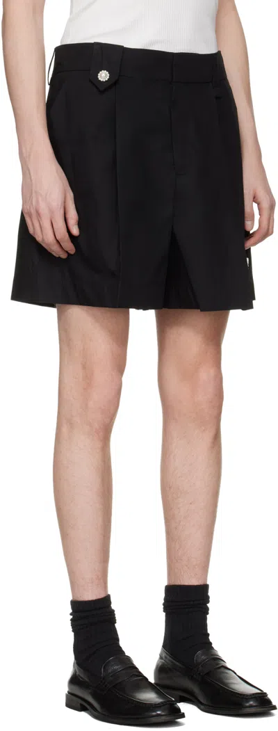 Simone Rocha Belt Loop Shorts In Black