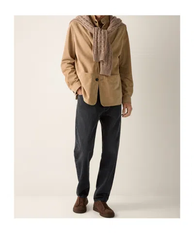 Zegna Button-up Jacket In Brown