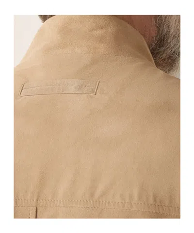 Zegna Button-up Jacket In Brown