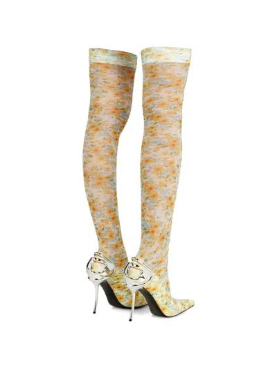Diesel D-ten&half Floral-pattern Sock Boots In Multi