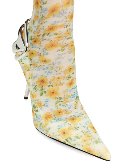 Diesel D-ten&half Floral-pattern Sock Boots In Multi