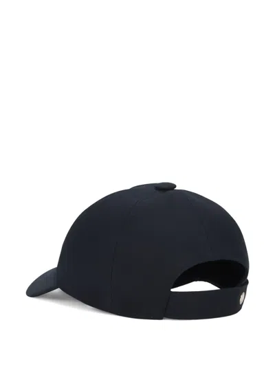 Max Mara Cap With Embroidered Logo In Blue