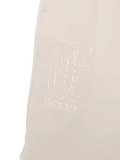 Off-white Logo-print Drawstring Shorts In Neutral