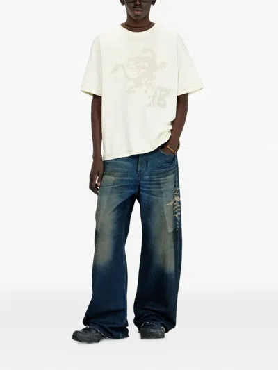 Diesel Embroidered-patch T-shirt In White