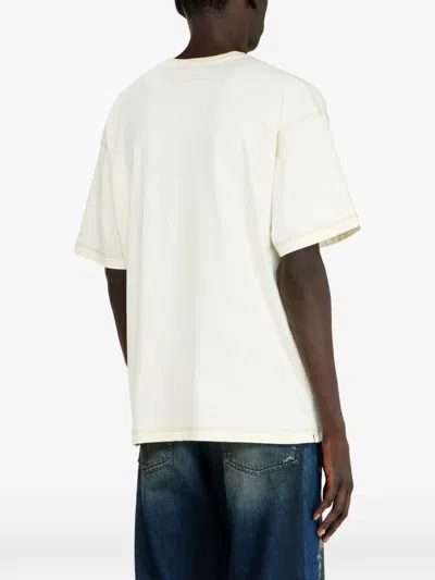 Diesel Embroidered-patch T-shirt In White