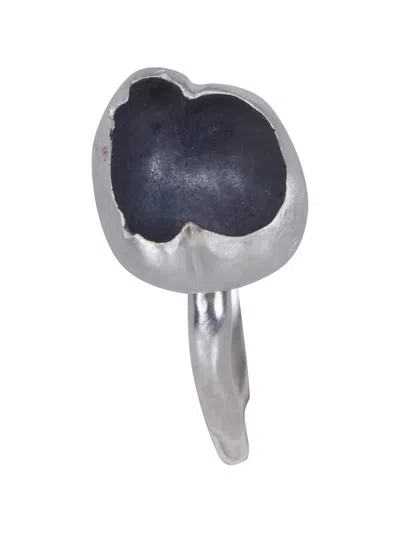 Rosa Maria Brushed Ring In Silver