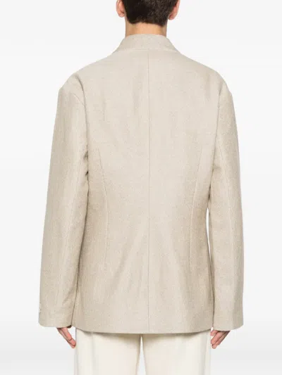 Jacquemus Bastide Wrap-front Blazer In Neutral