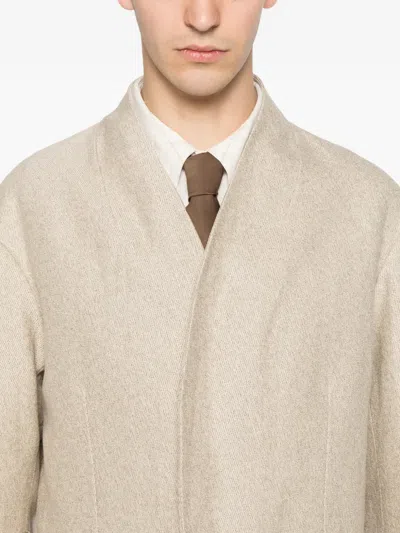 Jacquemus Bastide Wrap-front Blazer In Neutral