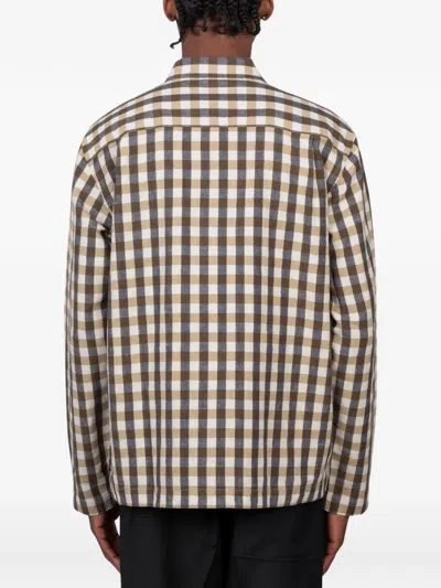 Universal Works Check-pattern Zip-up Shirt In Multi