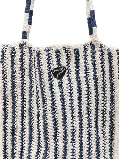 Maison Labiche Morard Stripe-pattern Raffia Tote Bag In Pattern