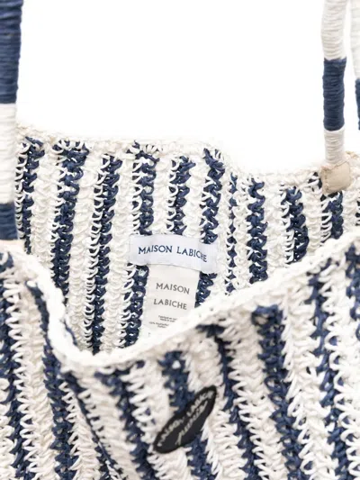 Maison Labiche Morard Stripe-pattern Raffia Tote Bag In Pattern