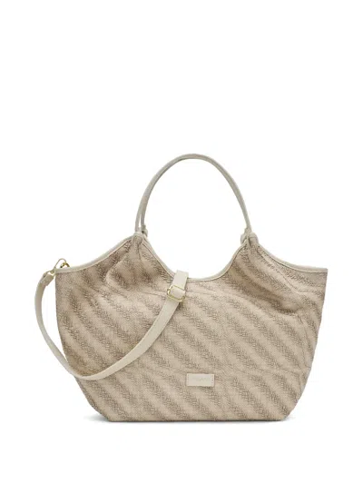 Frau Herringbone-effect Tote Bag In White