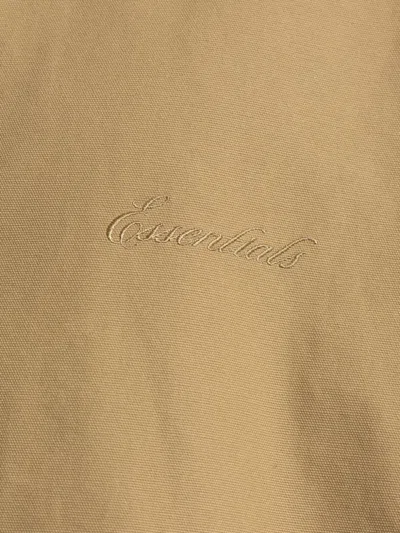 Essentials Logo-embroidered Jacket In Brown
