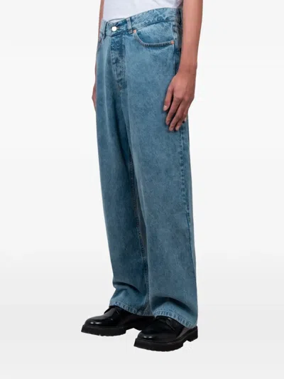 By Parra Graphic-patch Washed Jeans In Blue