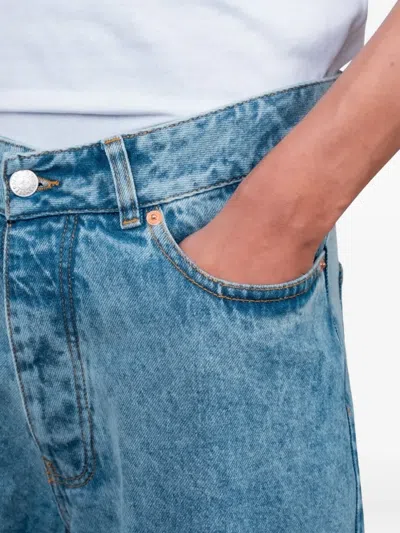 By Parra Graphic-patch Washed Jeans In Blue