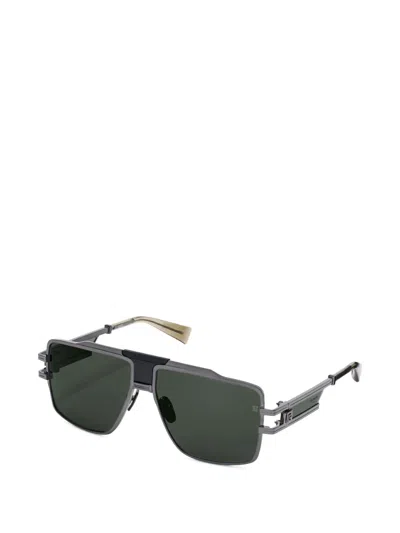 Balmain Geometric-frame Sunglasses In Black